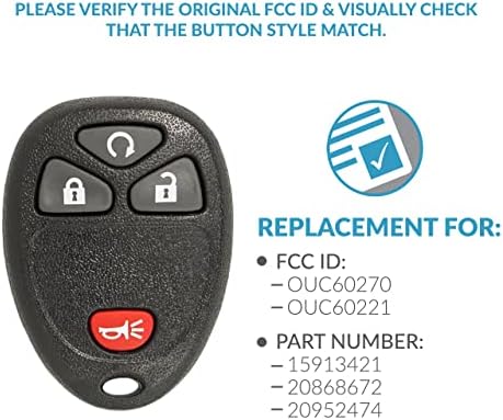 ללא מפתח 2 עבור החלפת רכב מפתח כניסה ללא מפתח כלי רכב המשתמשים 4 כפתור 15913421 אוק60270, תכנות עצמי