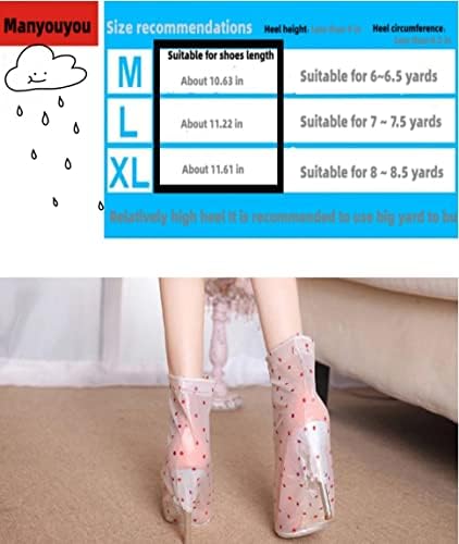 מכסה נעלי עקב גבוהות למים עמיד למים לנשים - כיסויי נעלי גשם ללא החלקה לחובבי עקב גבוהים ומגפי גשם של נשים