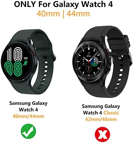 Homerten 2-Pack תואם ל- Samsung Galaxy Watch 4 44 ממ מארז, TPU גמיש כיסוי מלא מעטפת אטום הלם אגן גירוד מגן מסך לשעון 4 44