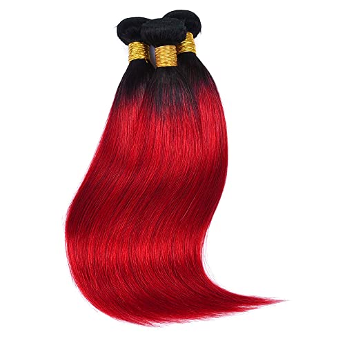 8 א כיתה אדום ישר חבילות אומברה שיער טבעי ישר שיער 3 חבילות 16 18 20 אינץ לא מעובד שיער ברזילאי לא מעובד שיער הרחבות