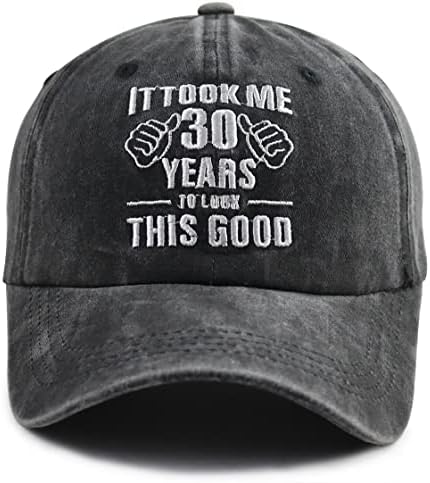 Nxizivmk לקח לי 30 שנה להסתכל על הכובע הטוב הזה לנשים, רקמה מתכווננת מצחיקה כובע בייסבול יום הולדת 30