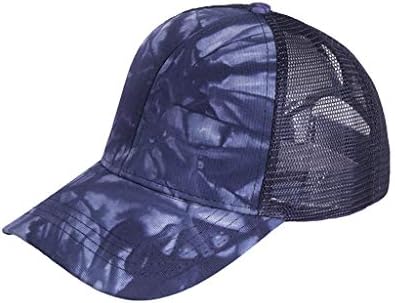 Tantisy Tie Tib-Dye מתכוונן מגן נשים גברים בייסבול כובע אופנה קוקו קוקו מבולגן Bun Plainsure Trucker Sun Snapback