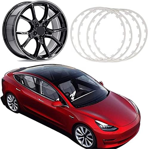 מגני גלגלים של 16-20 אינץ 'מגנים גלגלים מגנים על רכב אוניברסלי גלגל שפה מגנים סט של 4 ， הגנה על גלגל סגסוגת, טבעת