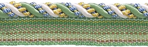 חבילת ערך 10 חצר של ירוק בינוני, זהב, כחול 4/16 אינץ 'אימפריאל II סגנון כבל שפתיים 0416I2PK צבע: אביב ההר - 4668