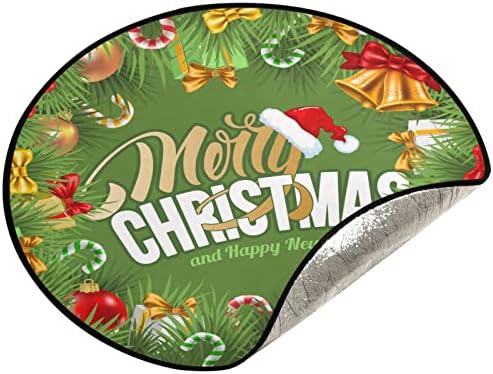 Mnsruu חצאית עץ חג המולד מחצלת עץ עץ אטום למים להגנה על רצפה, קישוטים לחג המולד חגיגי, 28.3 אינץ '