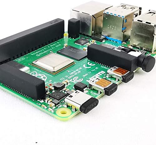 DSLRKIT תקע נגד אבק לפטל PI 4 4B כיסוי פקק GPIO USB MIPI DSI CSI HDMI, צבע שחור