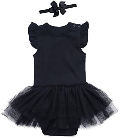 תינוקות סובובו בנות השמלה השחורה הקטנה שלי טוטו בגד גוף 0-24M