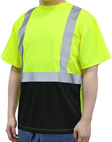 נראות גבוהה נראות גבוהה חולצת בטיחות שרוול קצר, חולצת T משקפת 360 מעלות נשימה לבניית התנדבות עבודה