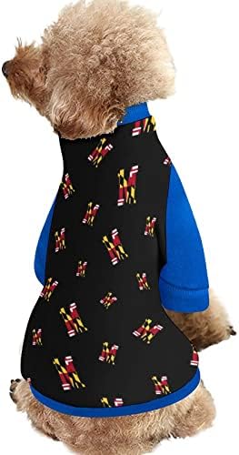 Funnystar Maryland Flag m הדפס סווטשירט חיית מחמד עם סרבל סוודר של סוודר לכלבים עם עיצוב