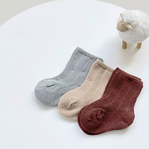 גרבי פעוטות של כבשים גרביים של יוניסקס גרביים לתינוקות לבנים תינוקות בנות נמתחות כותנה גרבי גרבי ילדים 0-36 חודשים
