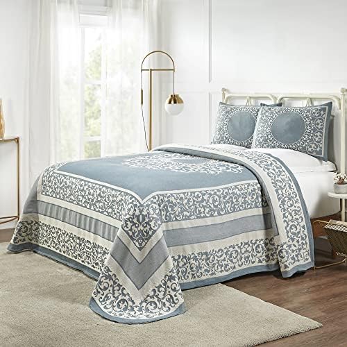 סט מיטות מיטות כותנה מעולה, כולל מיטות מיטות גדולות ו -2 כריות תואמות כריות, משקל קל, עיצוב מצעים, ג'קארד