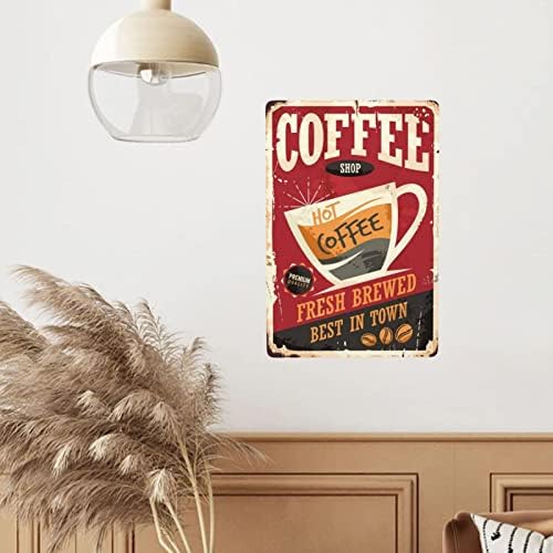 קפה חנות פח סימן בציר שלט מתכת פוסטר קיר תפאורה לבית מטבח מוסך בר פאב אמנות תפאורה קיר פוסטר מתנה 8 איקס 12