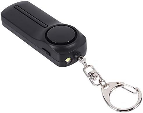 הגנה עצמית סירנה מחזיק מפתחות אבטחה אישי בטוח צליל אישי אזעקה עם הוביל אור לנשים ילדים זקנים 130 דציבלים שחור