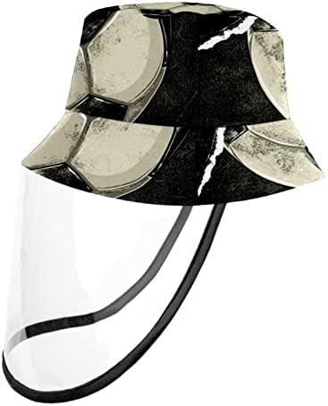 כובע מגן למבוגרים עם מגן פנים, כובע דייג כובע אנטי שמש, נקודות פולקה ארנב מצויר