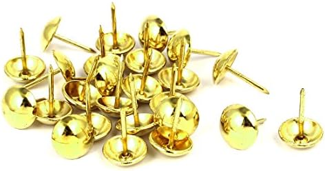 ציפורניים, ברגים ומחברים חידוש אגודל נקודת סימון נייל לדחוף פין זהב טון 12 ממ איקס אגוז & בורג סטים 17 ממ 25 יחידות