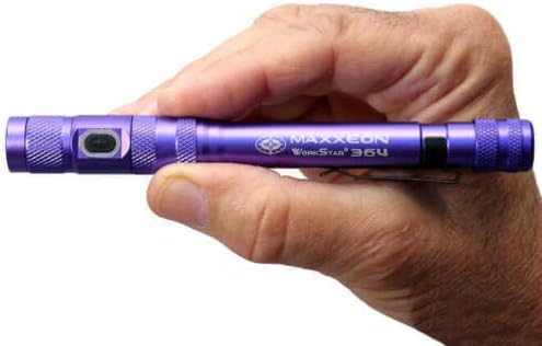 Maxxeon WorkStar® 364 UV מקצועי נטען UV 395 ננומטר A/C זיהוי דליפות עט - 600 מגה וואט
