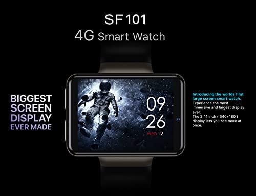 SFIT Smart Watch SFIT SF101 4G שעון חכם לגברים ונשים מוניטור כושר טלפון סלולרי שחור שחור