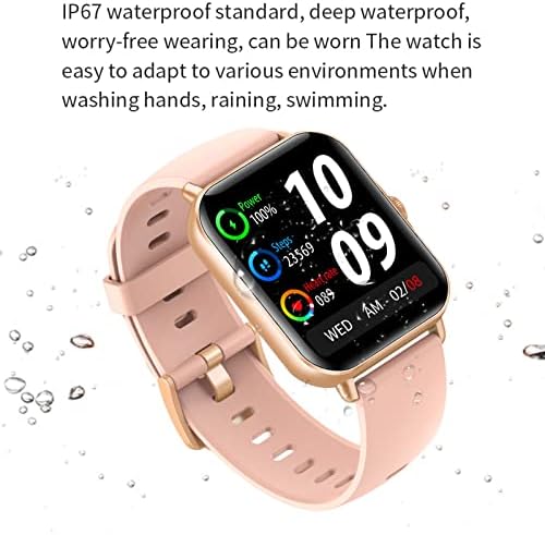 Byikun Smart Watch for iPhone Android תואם, מעקב אחר פעילות ושעונים חכמים עם צג לחץ דם דופק, שעון כושר IP67 מד צעדים אטומים