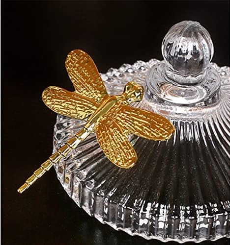 ygqzm זכוכית ממתקים צנצנת צנצנת צנצנת תכשיטים לסלון יצירתי עם קופסת תכשיטים מכסה קישוט אחסון ביתי