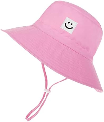 כובע שמש כובע סמיילי כובע כובע פעוטות UPF 50+ שמש מגן על כובע דלי מגן תינוק ילד קיץ כובע חוף כובע מתכוונן