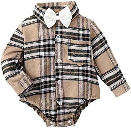 תינוקת רומפריבוקס פלנל באפלו חולצה משובצת חולצת תינוק