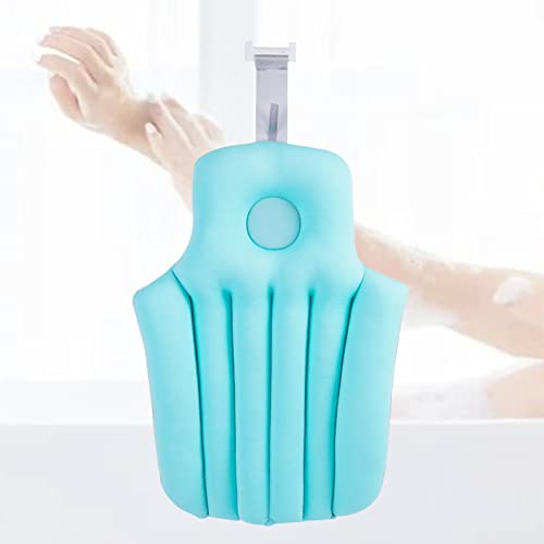כרית אמבטיה של Petsola לאמבט, כרית אמבטיה משענת ראש, כרית ספא ​​עבה עם תמיכה בגב כתף צוואר, כרית אמבטיה לאמבטיה, כחול