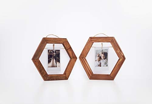 קולאז 'מסגרת תמונה של פיקסוגו לעיצוב קיר - תליית מסגרות תמונה עם קליפים ואור מיתר, מסגרת מרובה תמונה משפחתית ו -2 מסגרת מיני