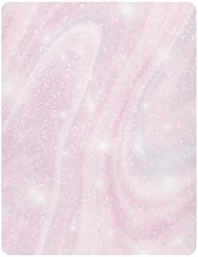 Alaza Rainbow חד קרן ורוד כוכבים גלקסי גולקסי גליון עריסה מצויד בסדין לבנים לבנים פעוטות תינוקות, מיני גודל