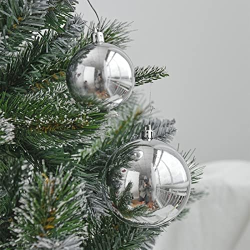 6 יחידים עץ חג המולד צבע תליון כדור תליון מבהיר מפלסטיק בהיר