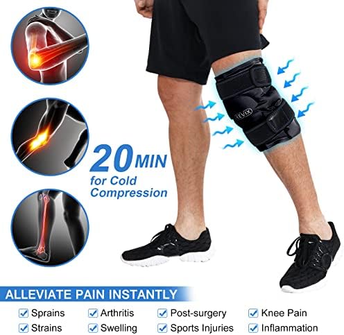 רביקס קרסול קרח חבילה לעטוף עבור רגל כאב הקלה וברך פציעות
