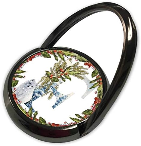 3 דרוז אן מארי באו - חג המולד - מונוגרמה F חג המולד זאב ראשוני דקורטיבי - טבעת טלפון