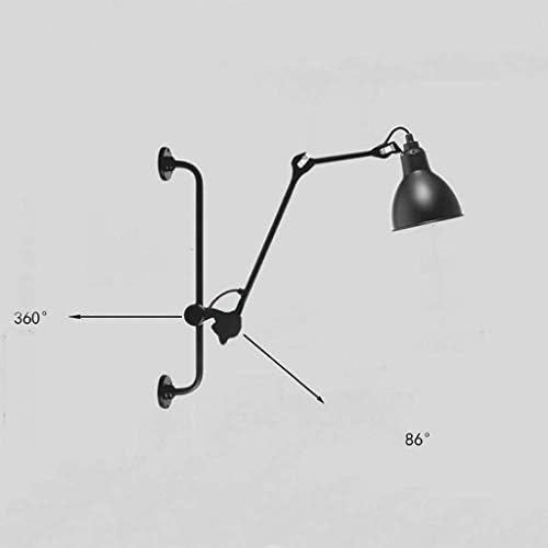 מנורת קיר WSZJJ - מנורת קיר נשלפת נורדית אישיות יצירתית אופנה רטרו רווח תעשייתי נדנדה מנורת זרוע חדר שינה סלון