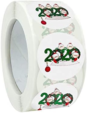 חבילת קישוט מתנה של UQiangy 500 גליל חג המולד 1 עמדות לחג מדבקות משק בית ומארגנים חצי גודל פחי אחסון מתקפלים