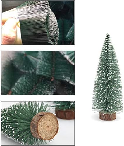 Ultnice 10 pcs 20 סמ שולחן מיני עץ חג המולד חלבית עץ אורן מיני עצי סיסל עץ שלג עץ חג המולד מלאכותי עץ ארז עץ חג המולד