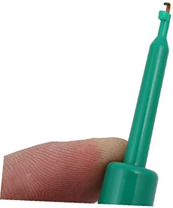 פלסטיק אלקטרוני מיני מבחן וו בדיקה אביב קליפ ירוק עבור מודד עופרת כבל 5 יחידות (פלסטיק אלקטרוני מיני מבחן וו בדיקה