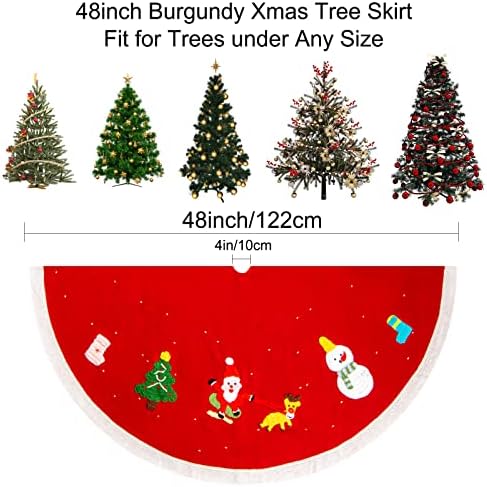 חצאית עץ חג המולד סרוגה בגודל 48 אינץ