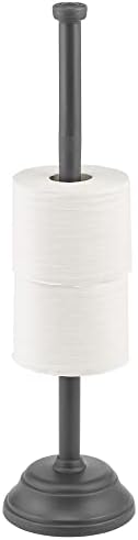 MDESINK מודרני מחזיק נייר טואלט אנכי מעמד עם אחסון ל -3 גלילי רקמות אסלה מילואים - לארגון אחסון אמבטיה - מחזיק