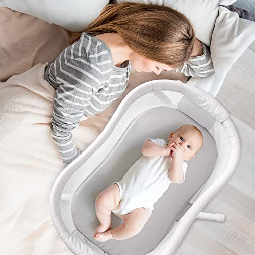 טילית כותנה מצוידת סדינים בסינט לילדה תינוקת, מתאימה לשינה מסתובבת של Halo Bassinet, להסתגל לגליון מזרן בסינט של שעון, 31.5