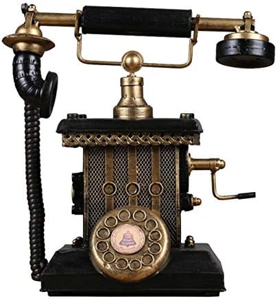 Z & x וינטג 'דגם טלפון עתיק קישוט שולחן חיוג סיבוב טלפוני לקישוט קפה בר קפה קישוט חלון קישוט לקישוט הבית