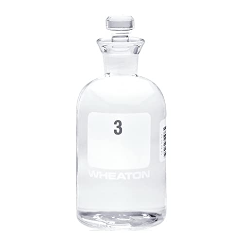 Wheaton 227494-00G בקבוק BOD, 60 מל, פקק פניד, ללא מספר, קוטר 43 ממ x 115 ממ גובה