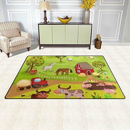 ColourLife קל משקל קל משקל מחצלות שטיחים שטיחים שטיחים רכים שטיח שטיח שטיח לילדים סלון חדר 60 x 39 אינץ 'בעלי