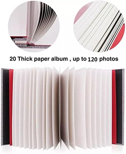 XBWEI דבק עצמי אלבום אלבום אלבום מגנטי אלבום פשתן פשתן DIY 40 עמודים פשתן כריכה קשה נסיעה משפחתית לחתונה