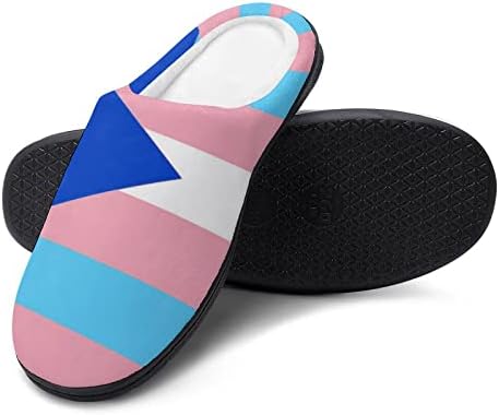 פורטו ריקני טרנס דגל נשים כותנה נעלי בית חורף חם בית כפכפים החלקה בלעדי נעלי בית מקורה חיצוני נעליים
