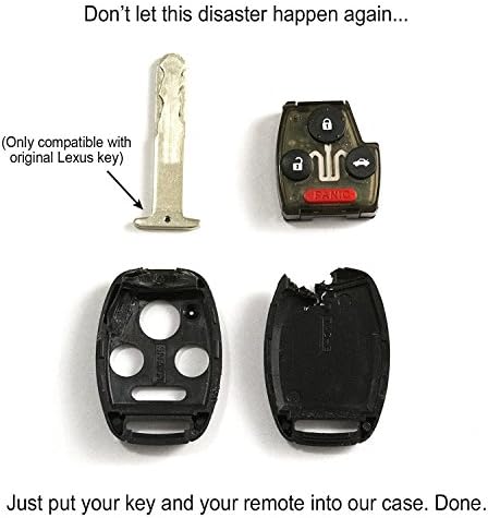 Stauber Best Honda Key Shell החלפת אקורד, Ridgeline, Civic ו- CR-V-KR55WK49308, N5F-A05TAA, N5F-S0084A-אין צורך במנעול! שמור