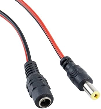Antrader 20 זוגות זכר ונקבה DC כוח צמה מחבר מתאם כבלים 2.1 x 5.5 ממ עבור תאורת LED מעקב על מעקב טלוויזיה במעגל