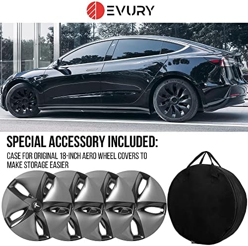 Evury Model 3 כיסויי גלגלים - כובעי רכזת החלפת טורבנה בגודל 18 אינץ