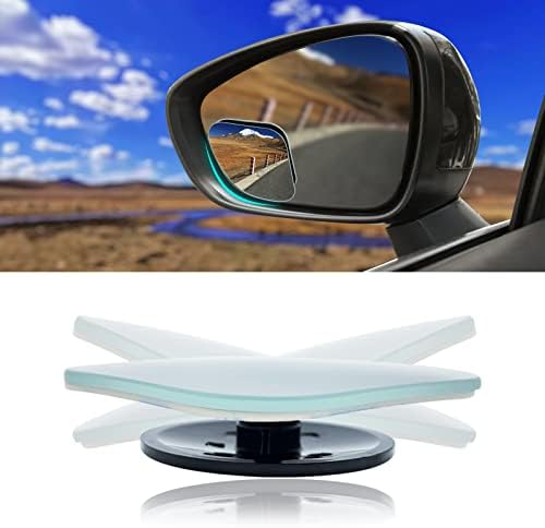מראה ספוט עיוורת מכונית, עדשה רחבה בזווית, 360 מעלות כוונון HD זכוכית מראות עיוורת עיוורת, מראה אחורית קמורה ללא מסגרת למראה