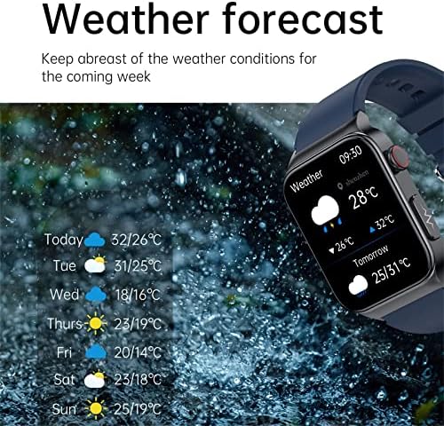 שעון חכם של Byikun שיכול לטקסט ולהתקשר, Bluetooth 5.1 כושר שעון כושר 1.83 אינץ