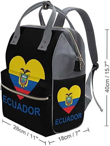 Love Ecuador תיק חיתול תרמיל תרמיל אמו