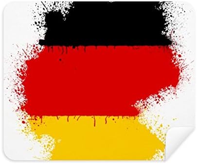 גרמניה לאומי דגל מפת דפוס ניקוי בד מסך מנקה 2 יחידות זמש בד
